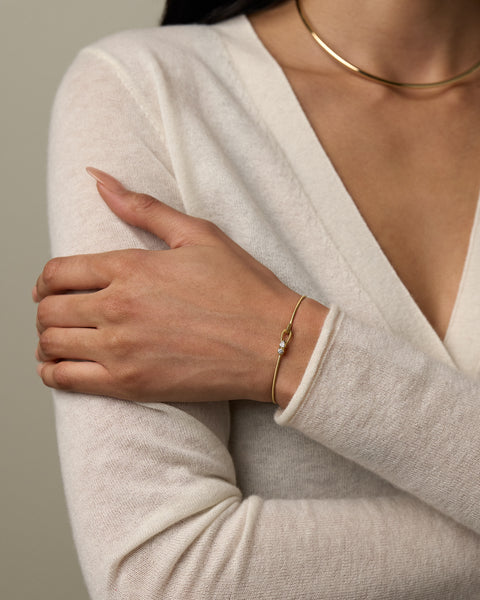Posey Two Stone Bangle – Jade Trau