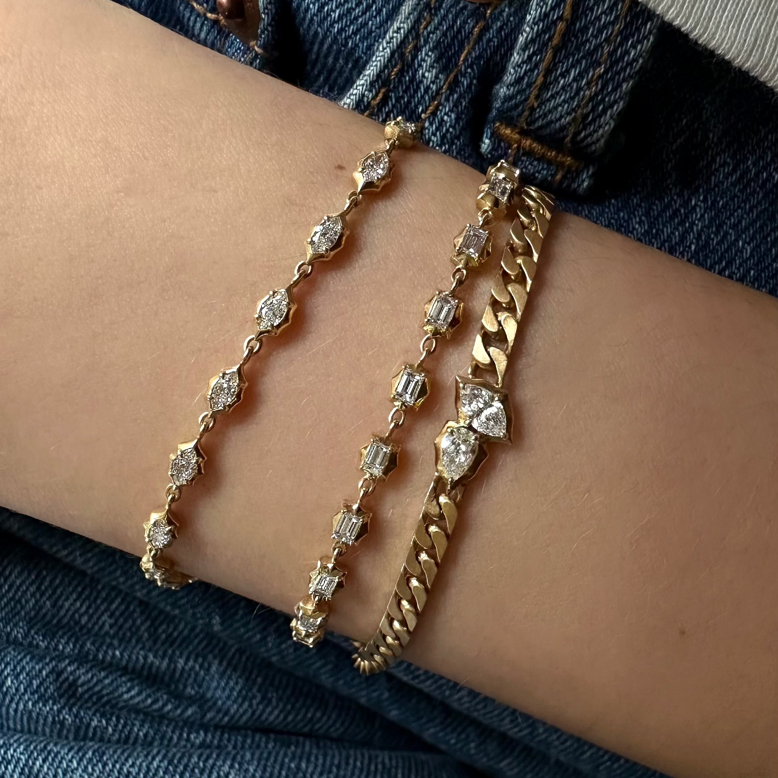 Small Maverick Diamond Line Bracelet