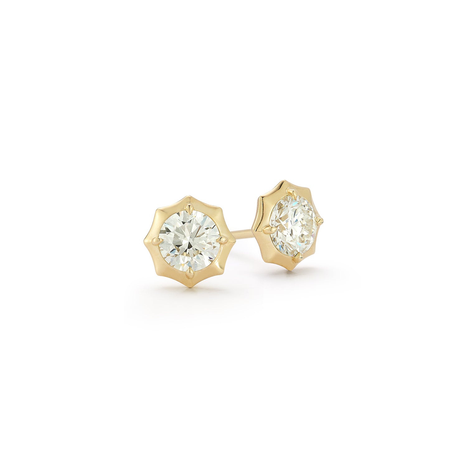 Sophisticate Round-Brilliant Diamond Stud Earrings