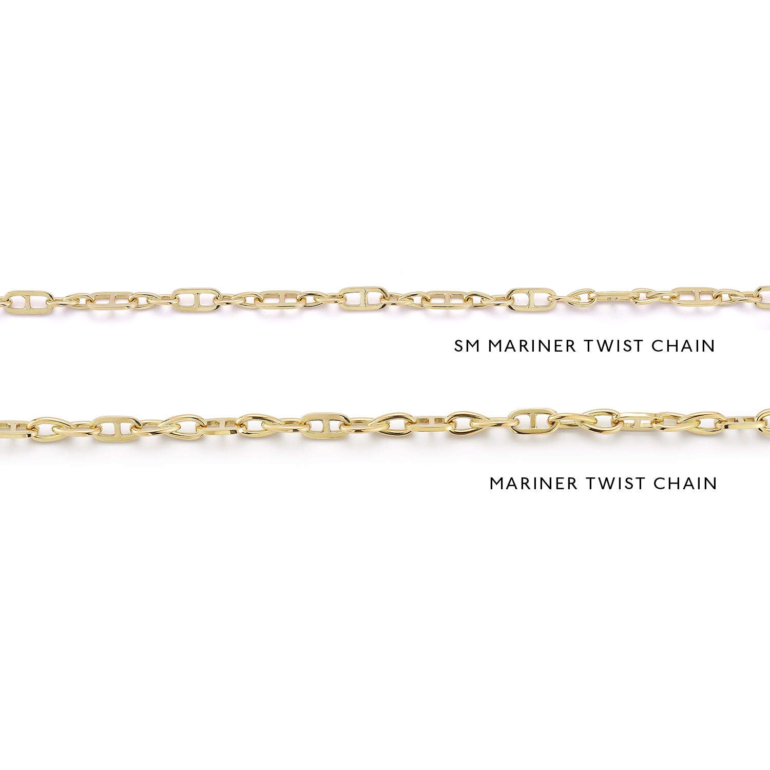Small Mariner Twist Link Chain Necklace