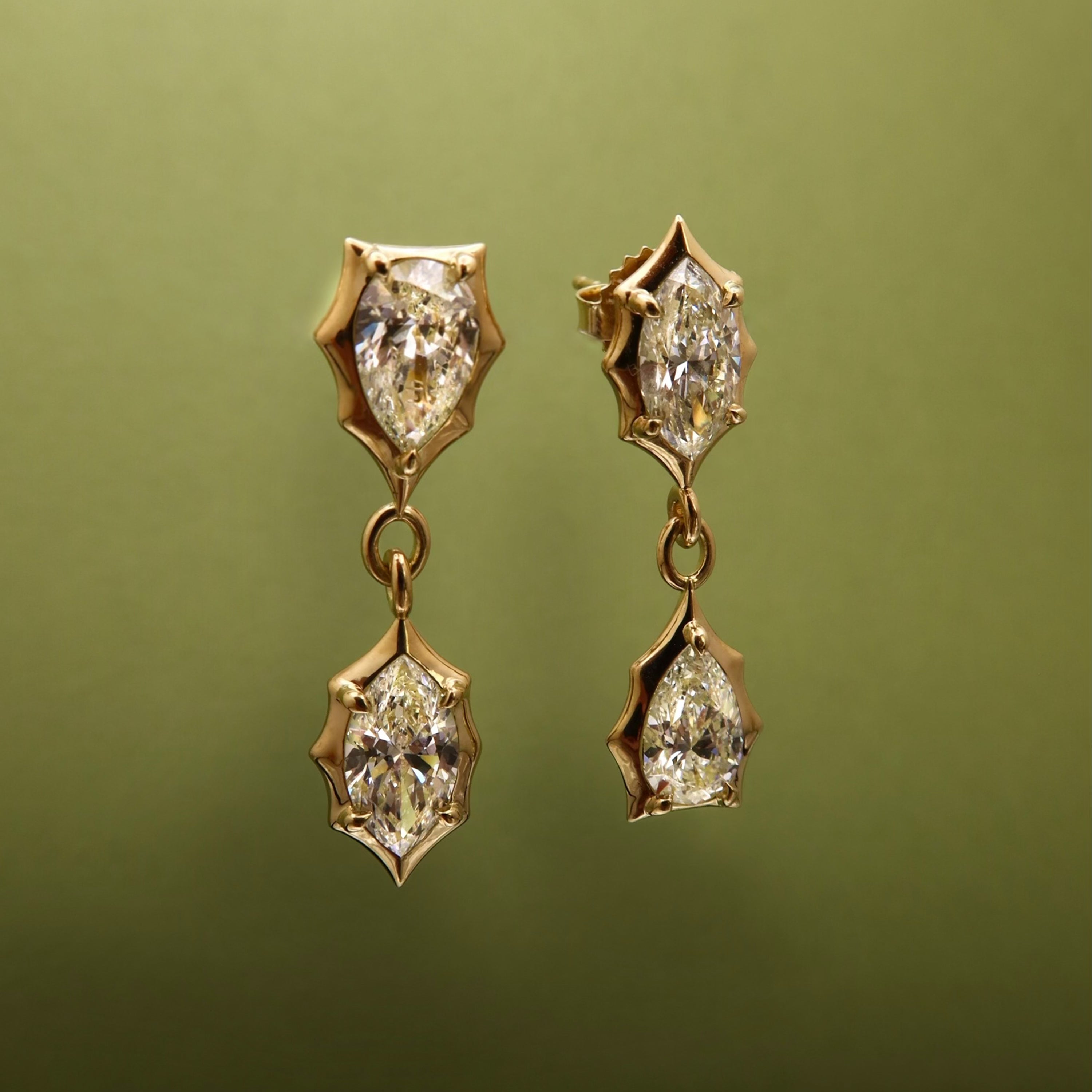 Alchemy 2-Stone Drop Earrings