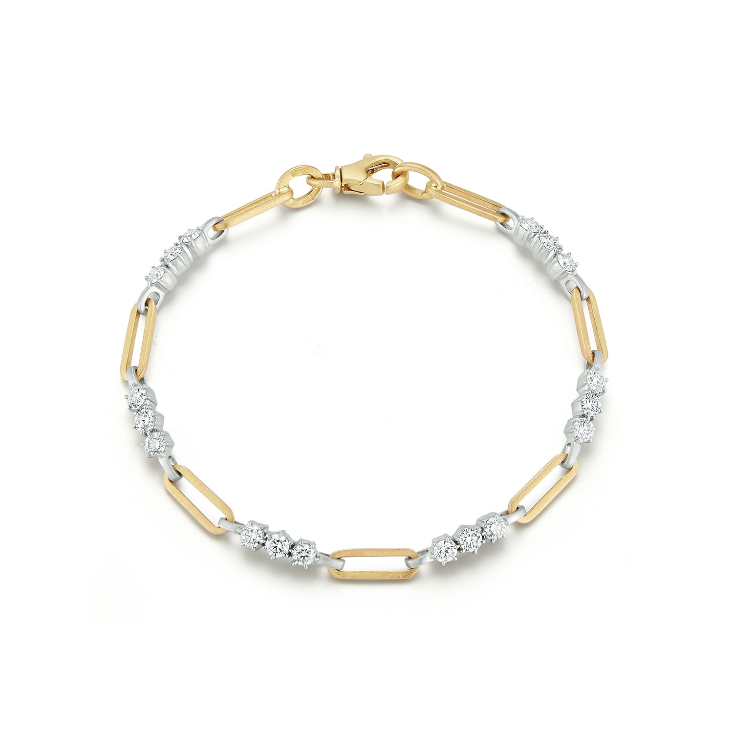 Two-Tone Pia Gold Chain Link Bracelet