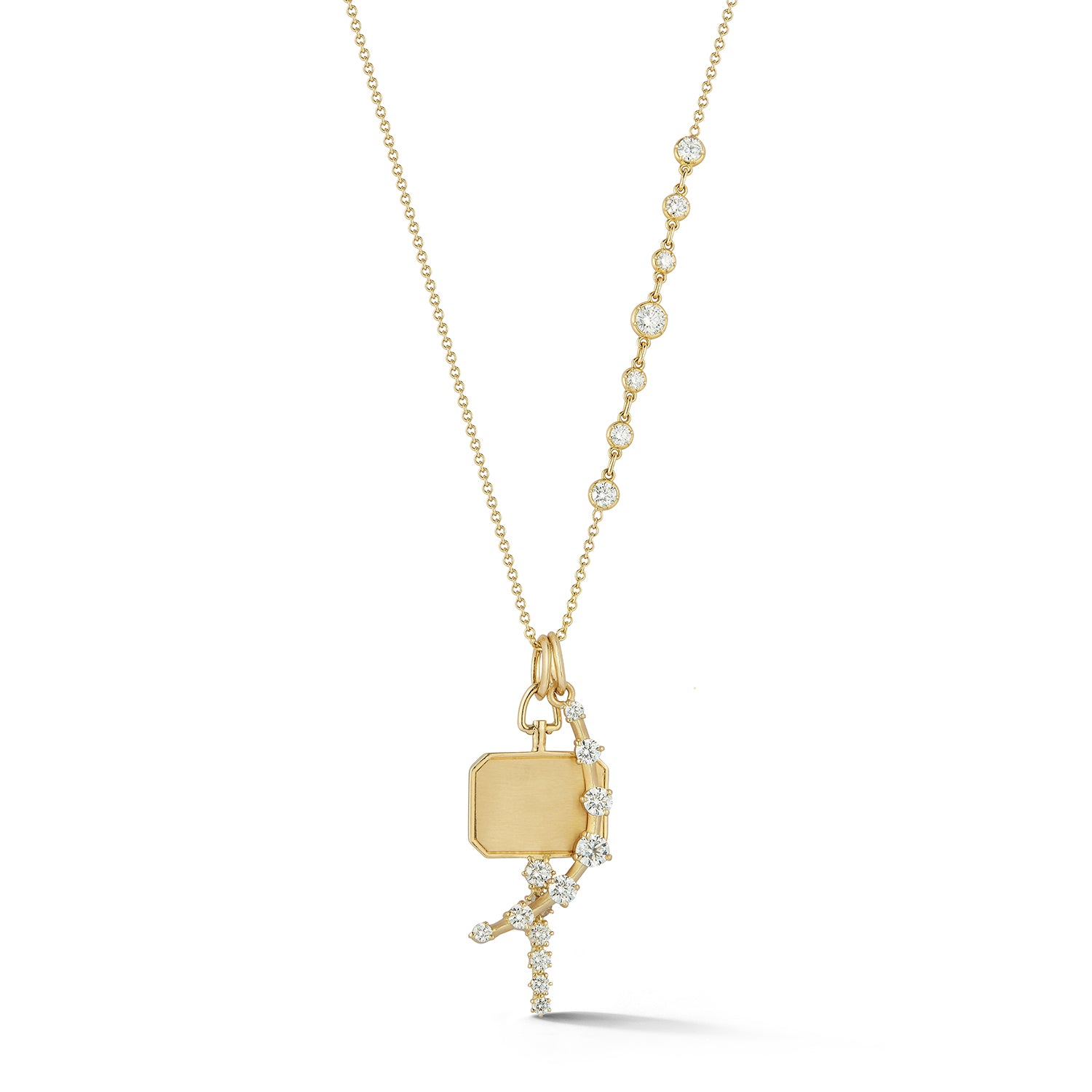 Single Station Key Charm Set in 18K Yellow Gold