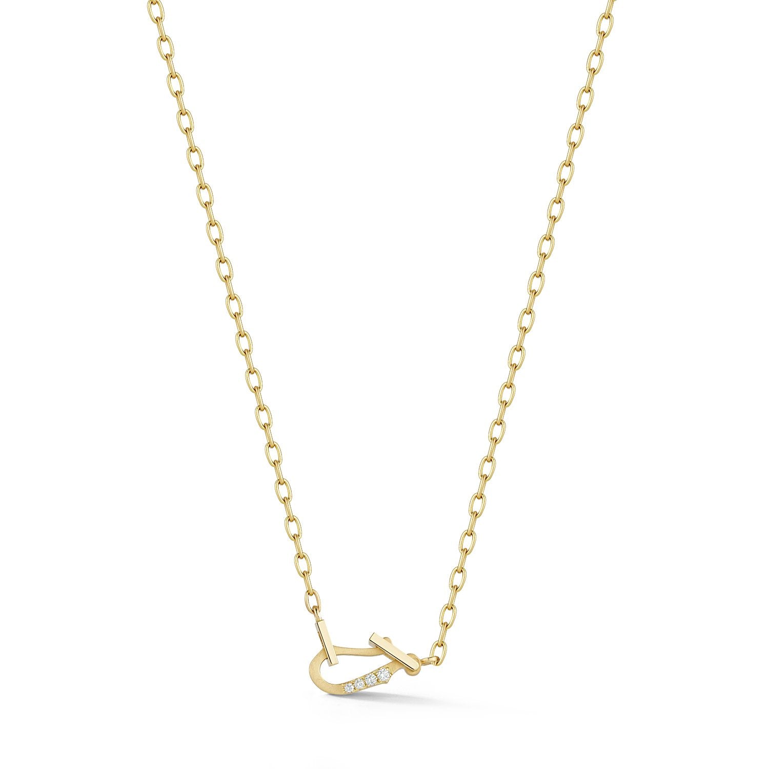 Mini Diamond Lola Necklace in 18K Yellow Gold