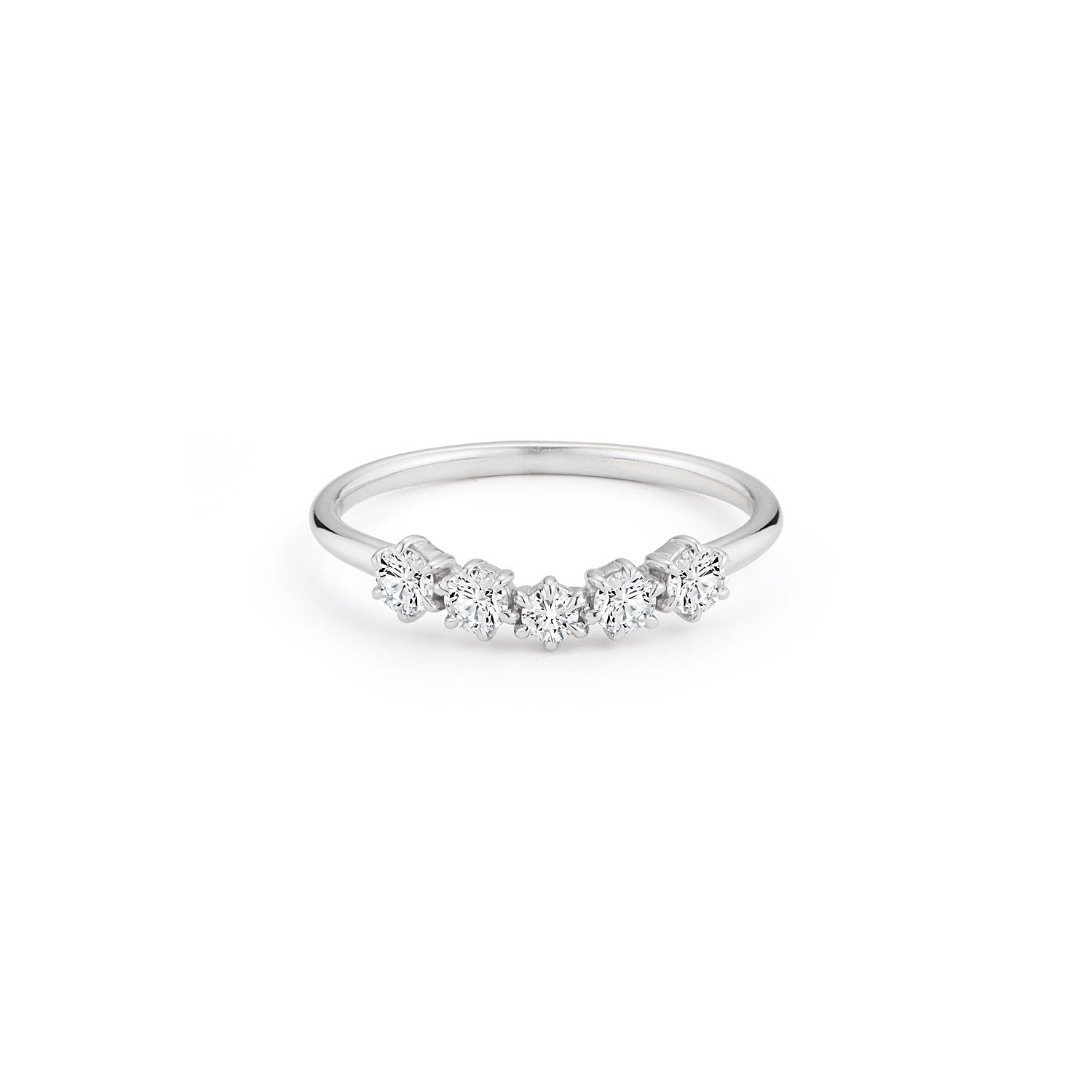 Catherine 5-Stone Band in 18K White Gold