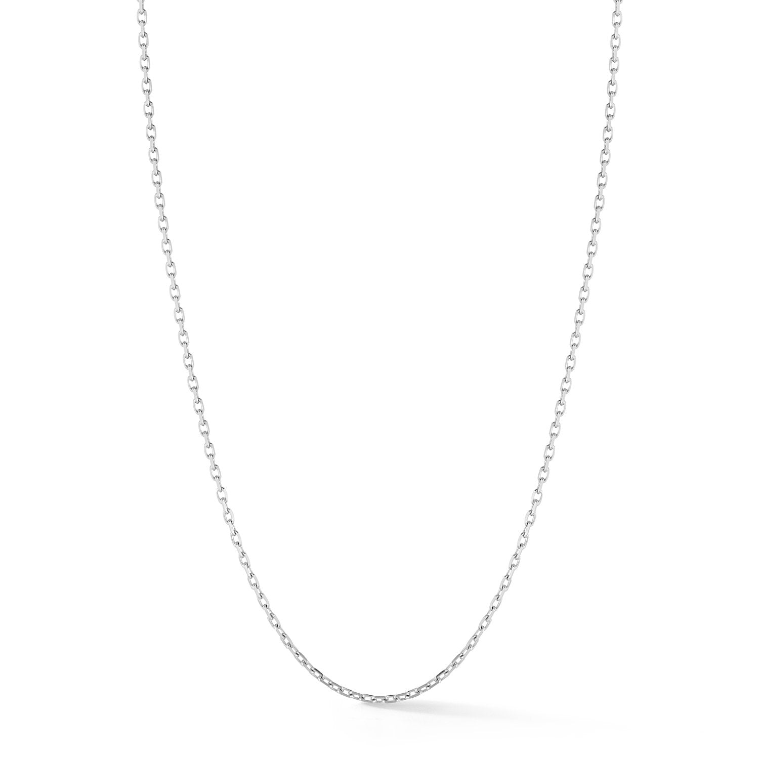 Rectangle Chain Necklace No. 50 in 18K White Gold