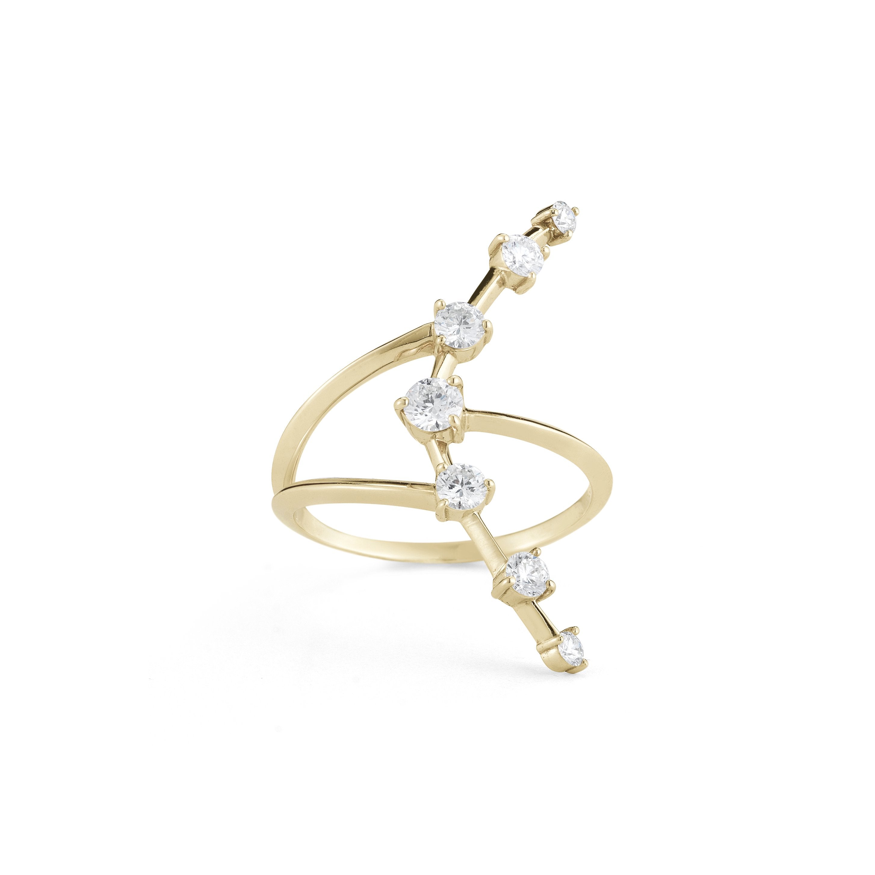 Crescent Ring in 18K Yellow Gold