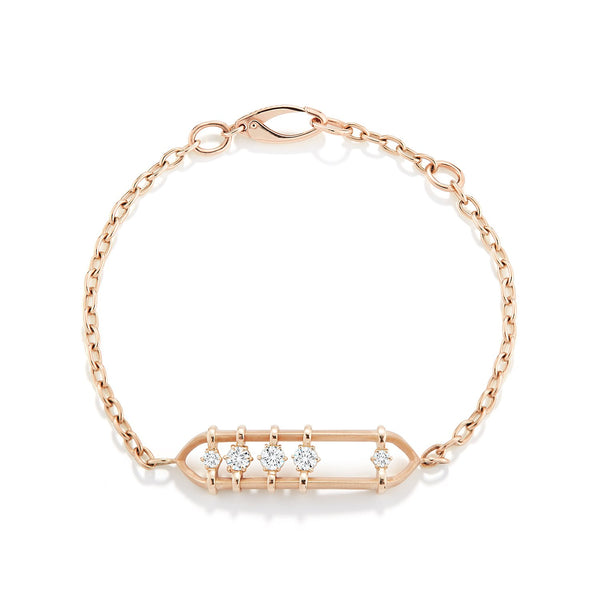 Penelope Floating Diamond Bracelet 18K Rose Gold
