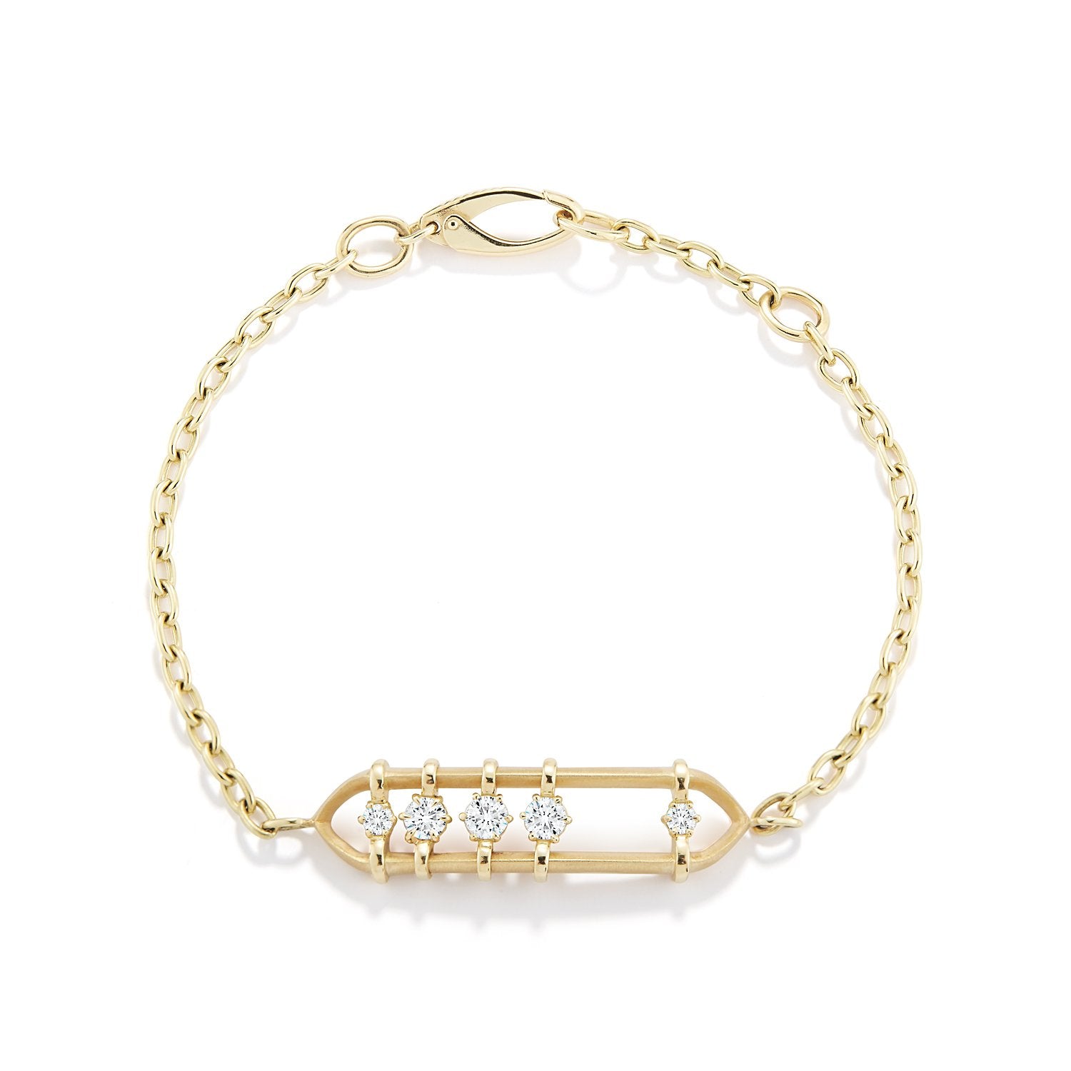Penelope Floating Diamond Bracelet in 18K Yellow Gold