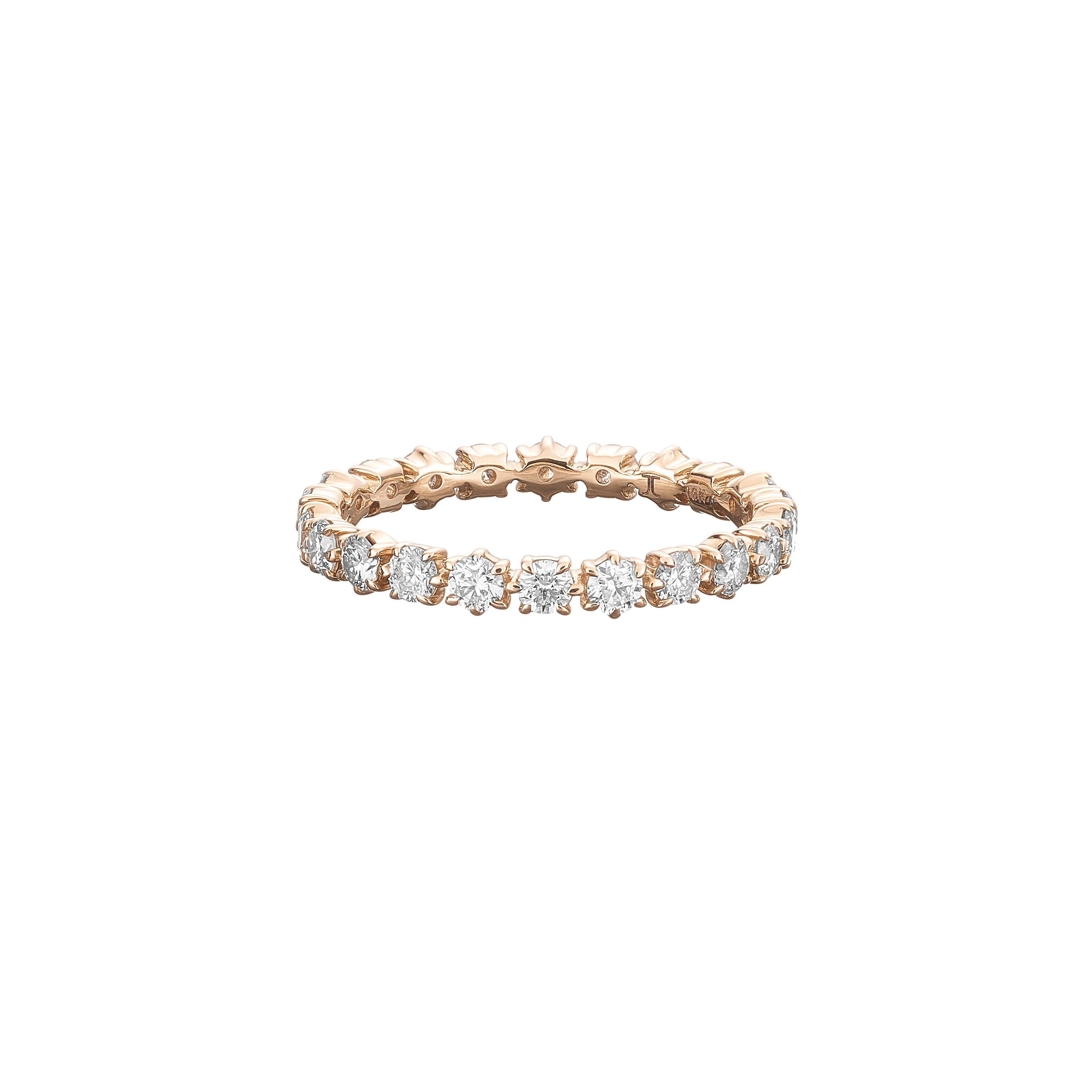 Catherine Diamond Eternity Band No.1 in 18K Rose Gold