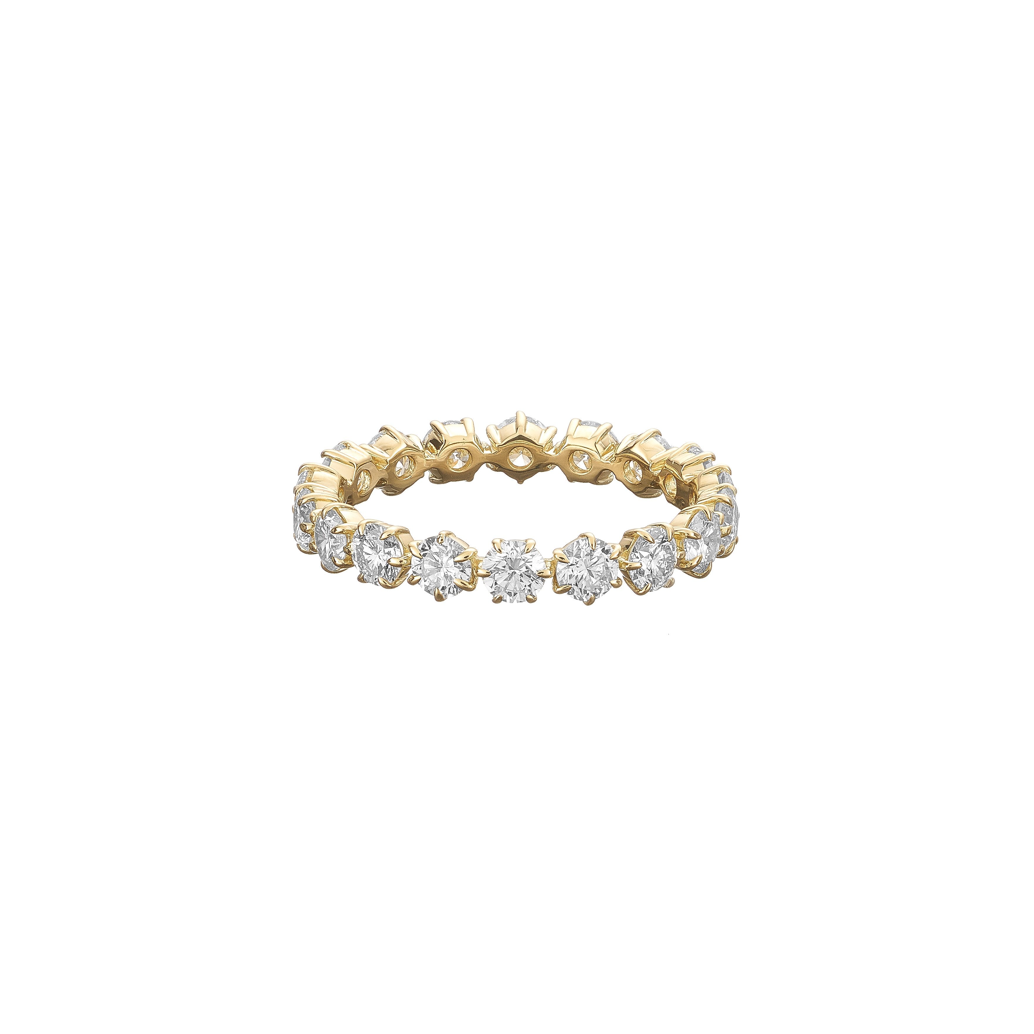 Catherine Diamond Eternity Band No.2 in 18K Yellow Gold