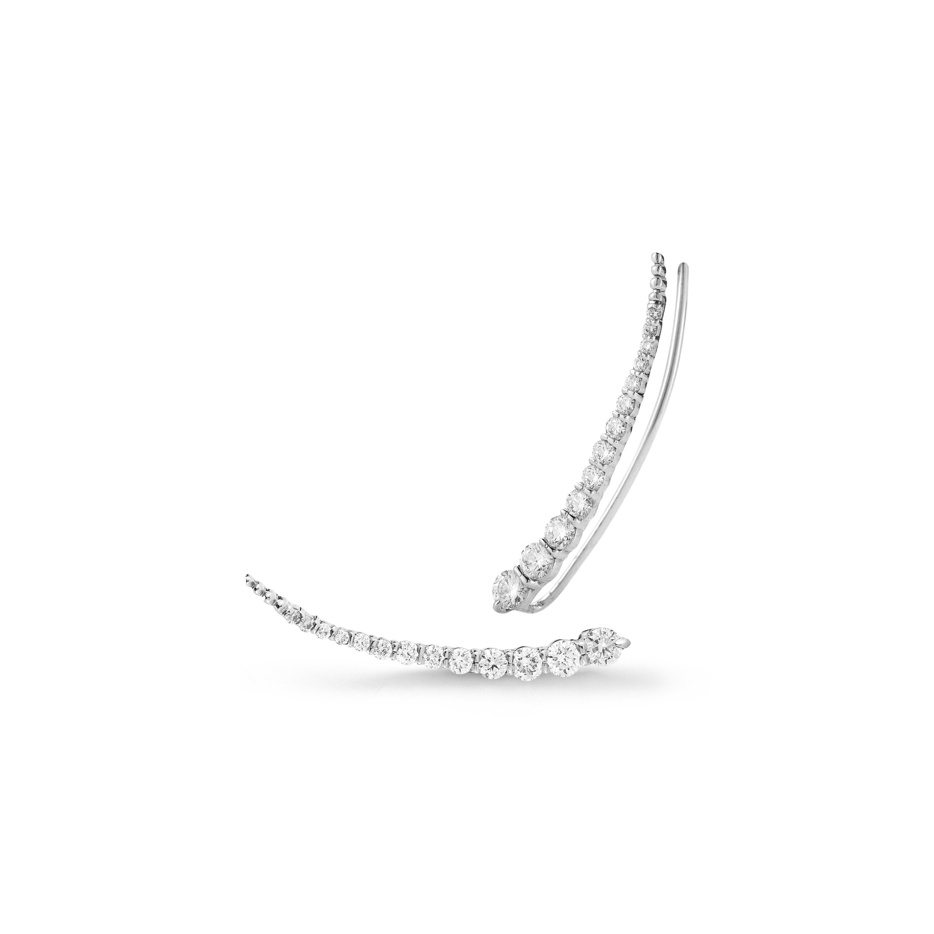 Luna Ear Climbers  in 18K White Gold