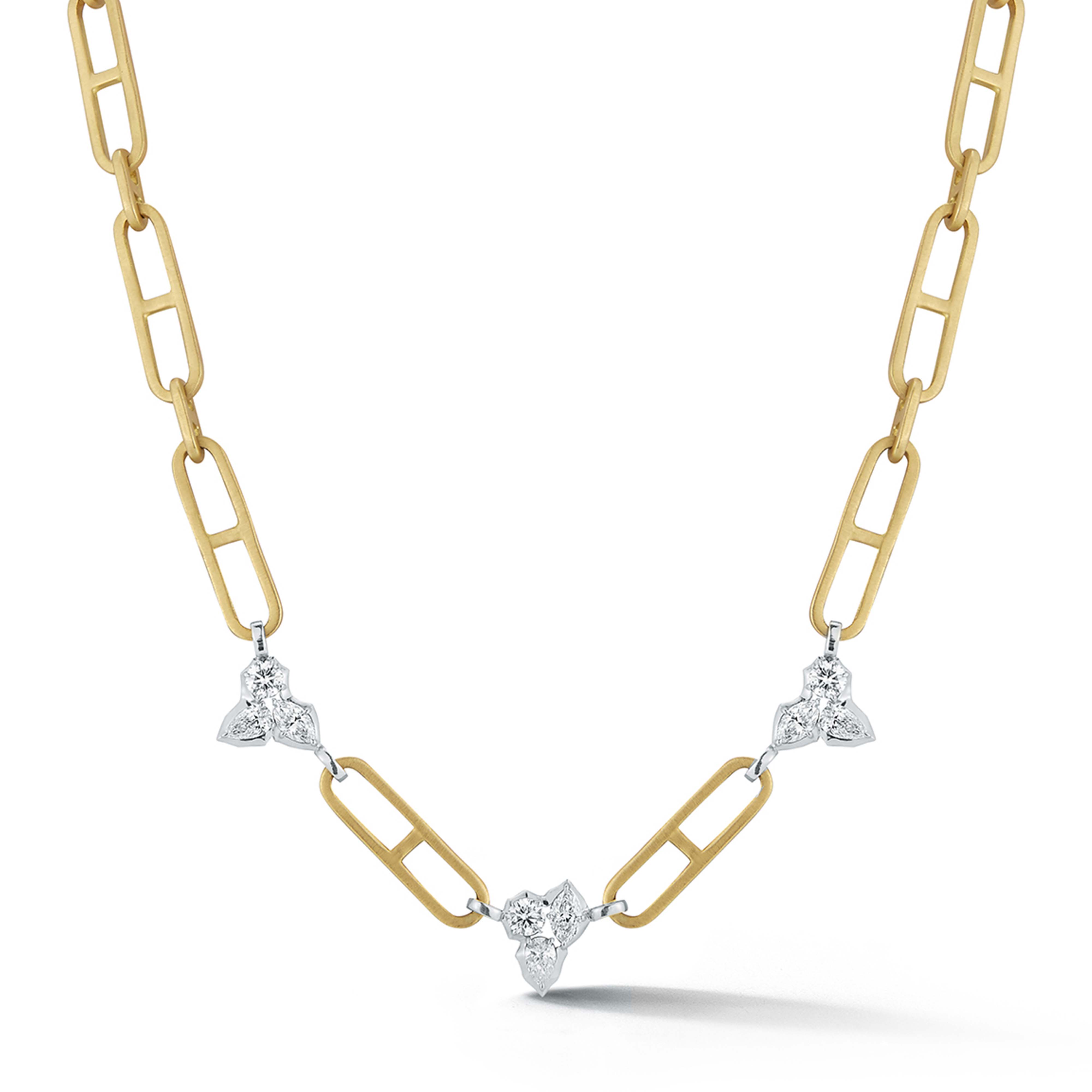 Poppy Necklace in 18K Yellow Gold x Platinum