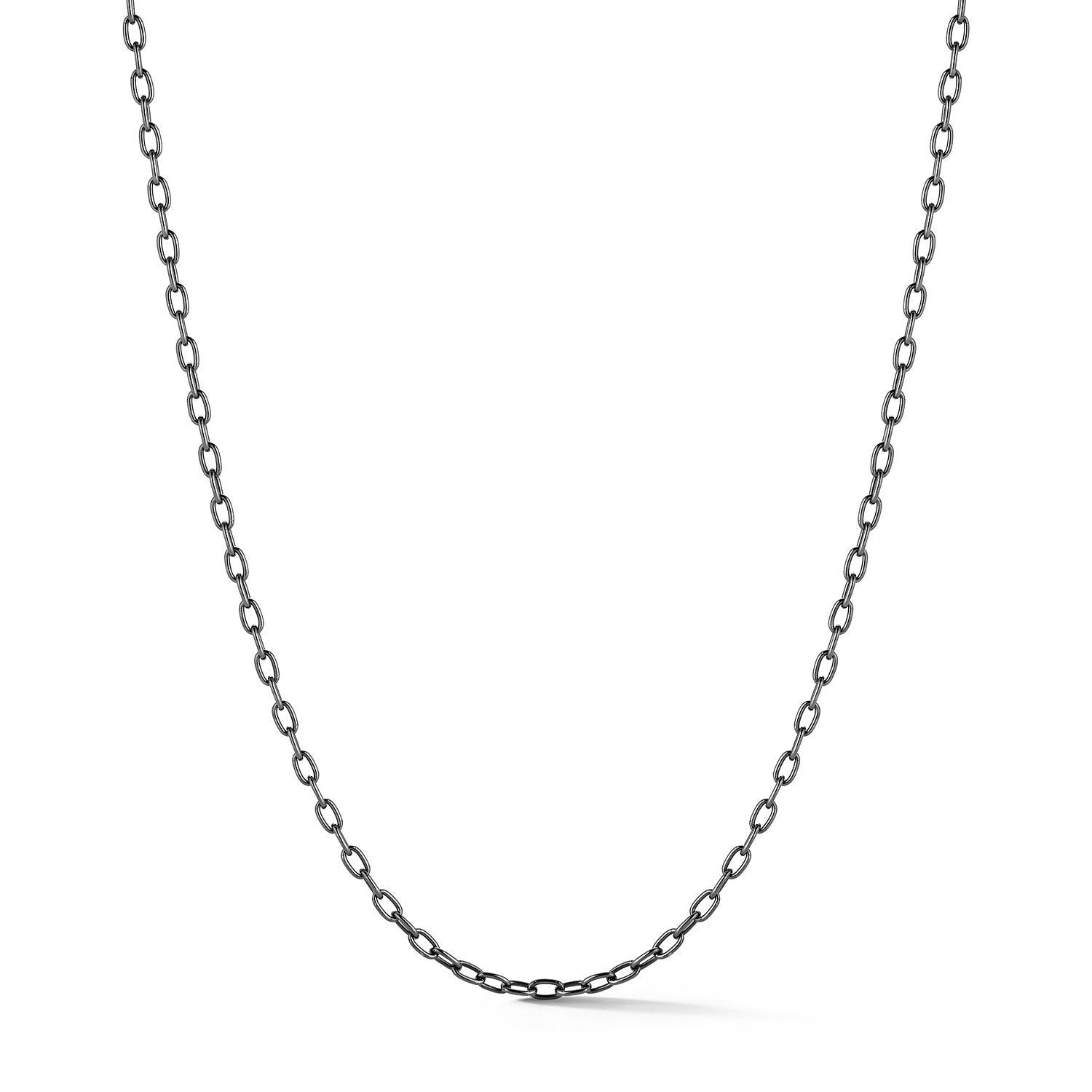 Black Oval Link Necklace