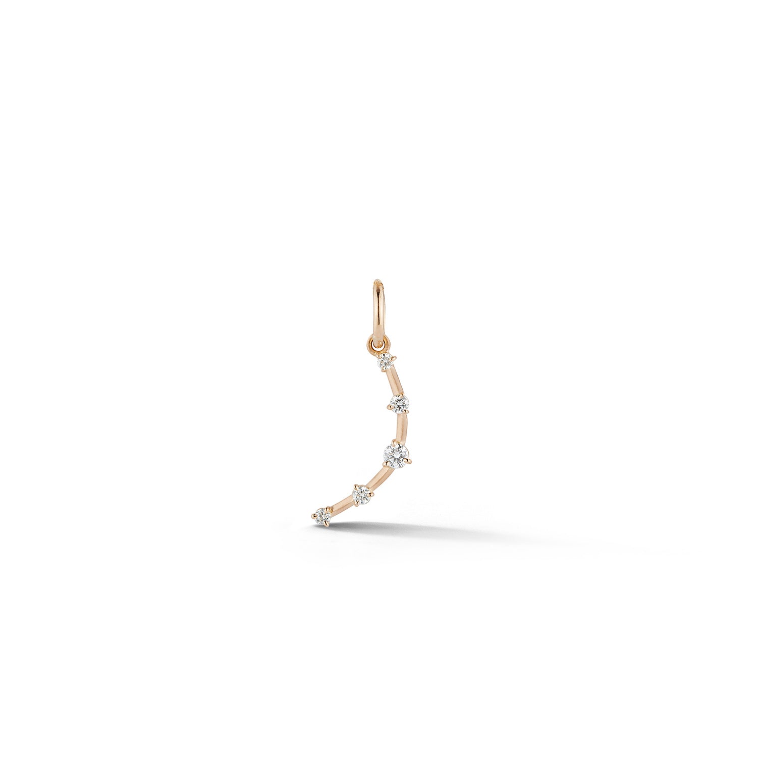 Mini Crescent Charm in 18K Rose Gold