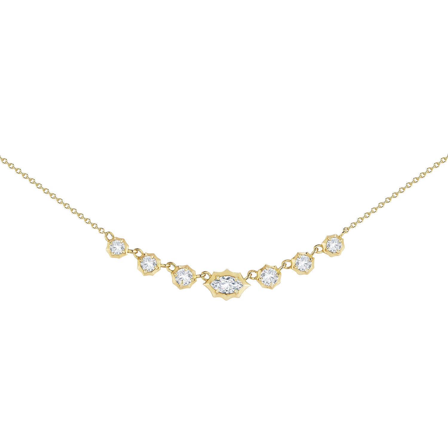 Small Maverick Necklace in 18K Yellow Gold