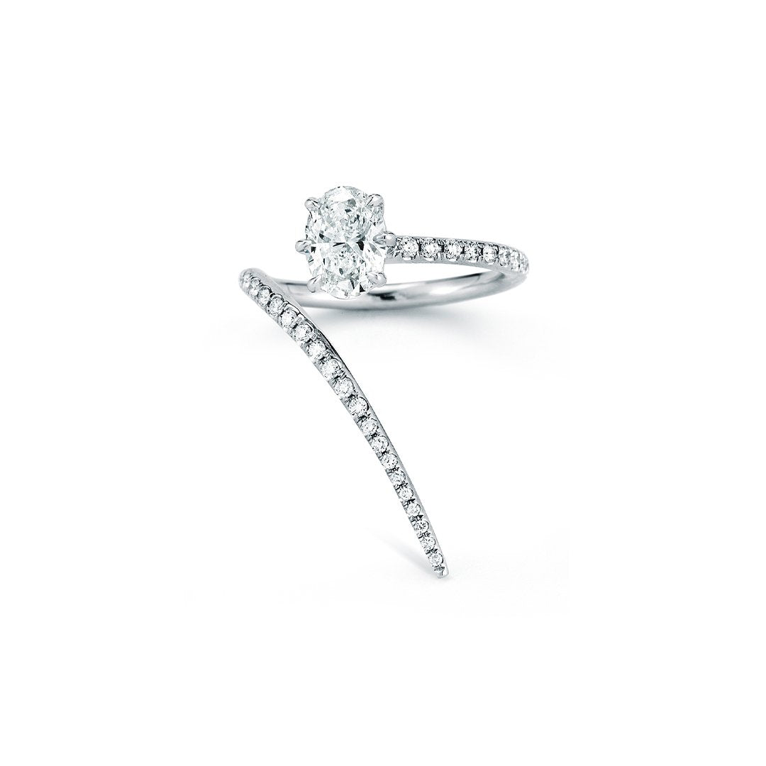 Rae Wrap Wring with Pave in 18K White Gold