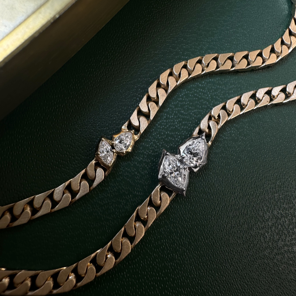 Poppy Two-Tone Curb Chain Bracelet
