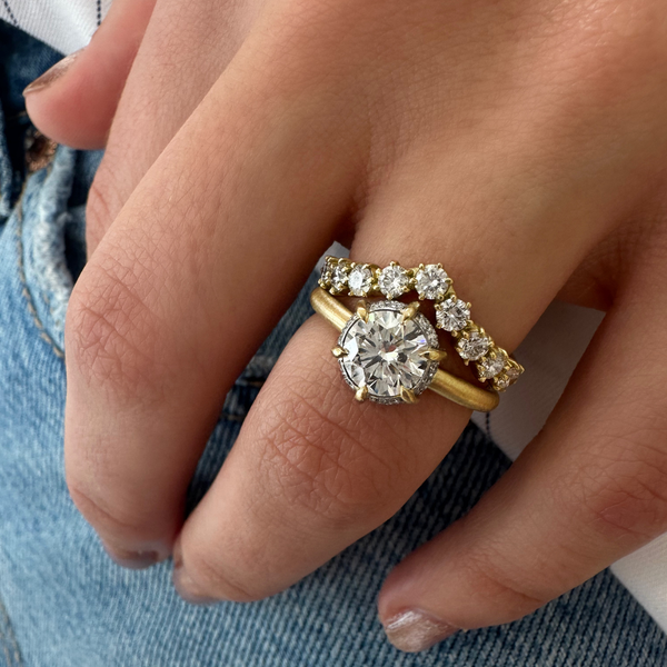 Scarlett Solitaire Ring, Round Center