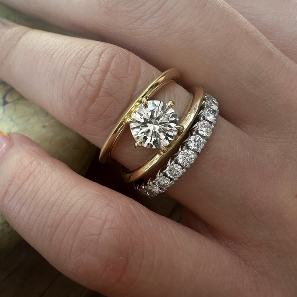Sadie Solitaire Ring, Round Center