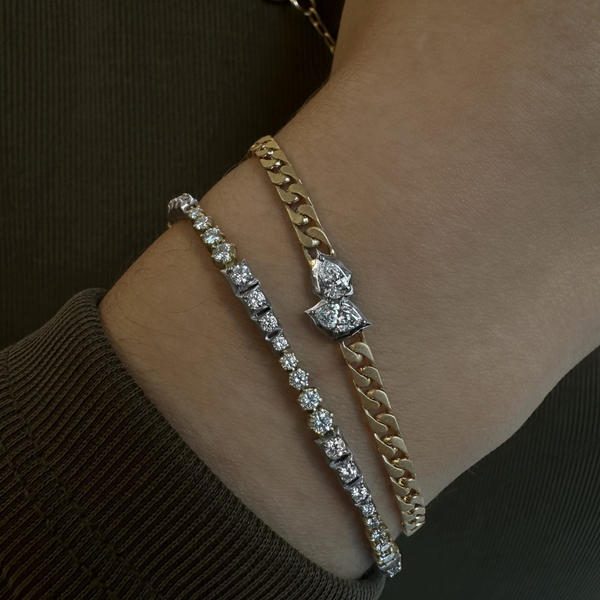 Poppy Two-Tone Curb Chain Bracelet