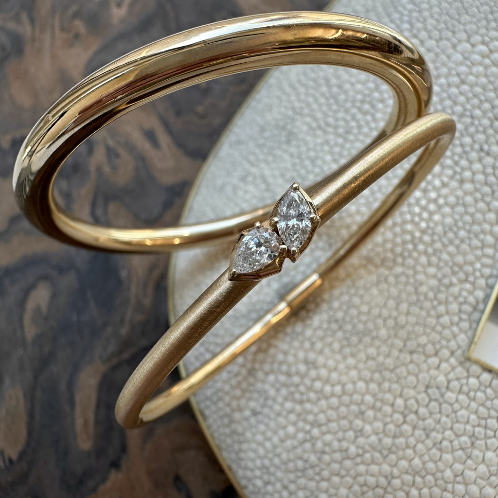 Poppy Two Stone Plié Bangle