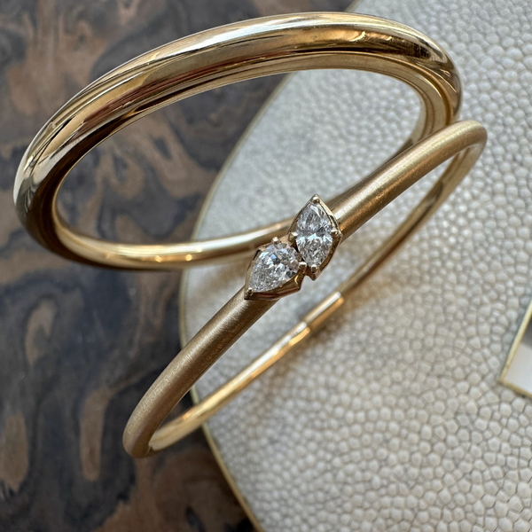 Poppy Two Stone Plié Bangle