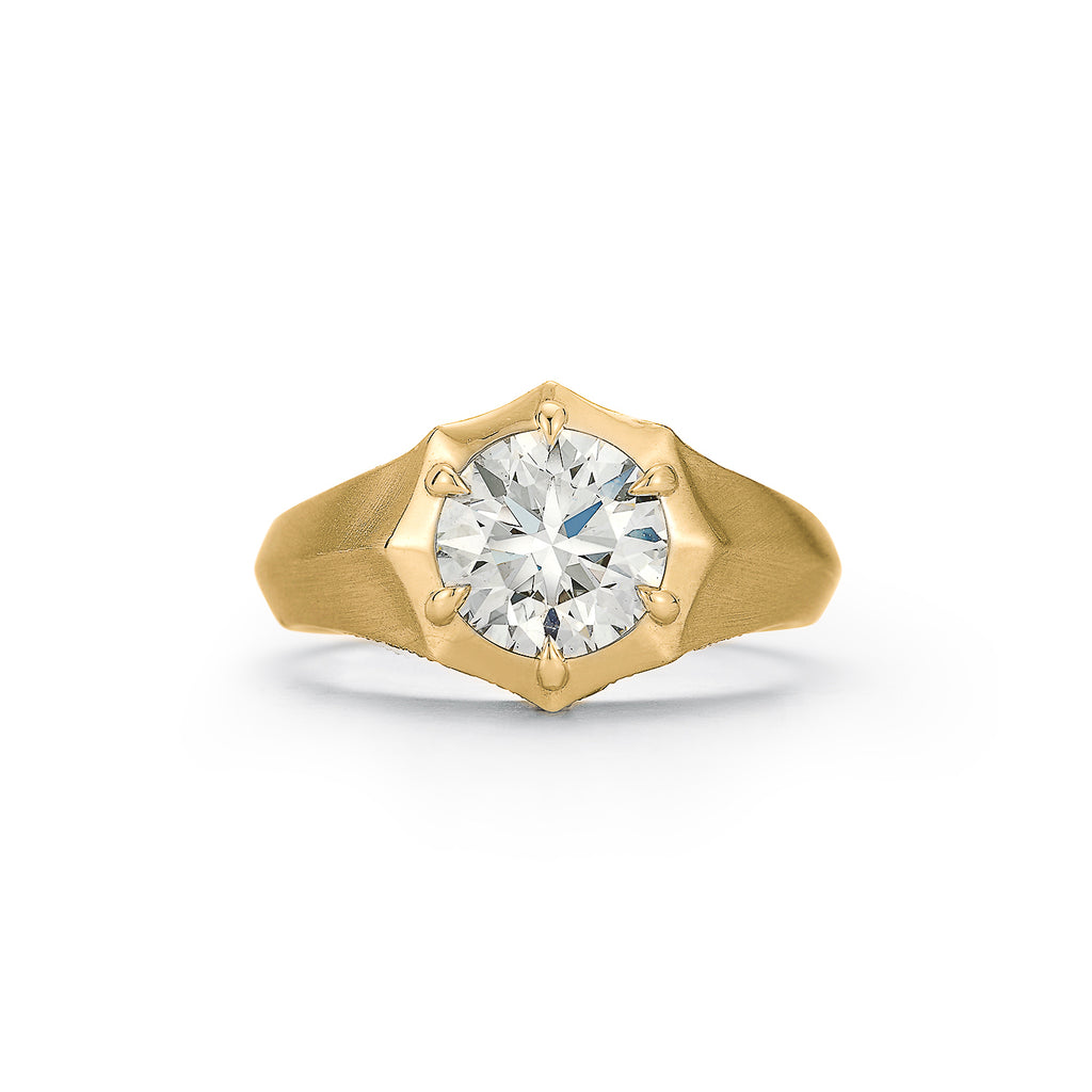 Pave Sloane Solitaire Ring (Setting Only)