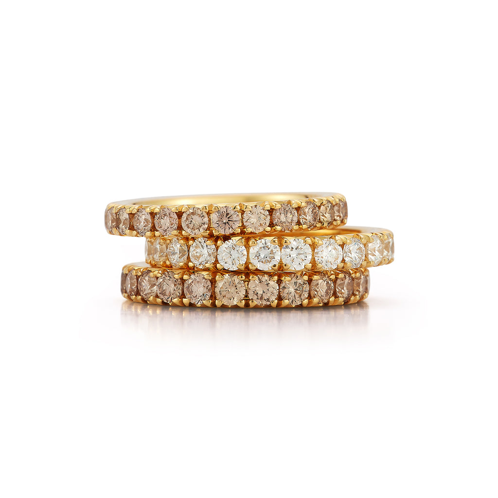 Brown Pavé Eternity Band 2.3