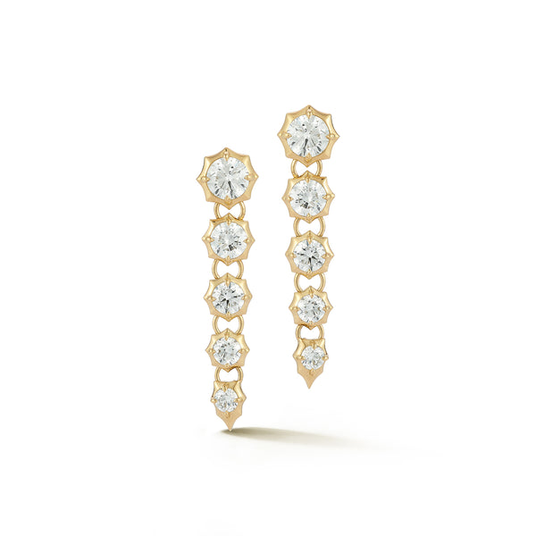 5 Stone Sophisticate Drop Earrings