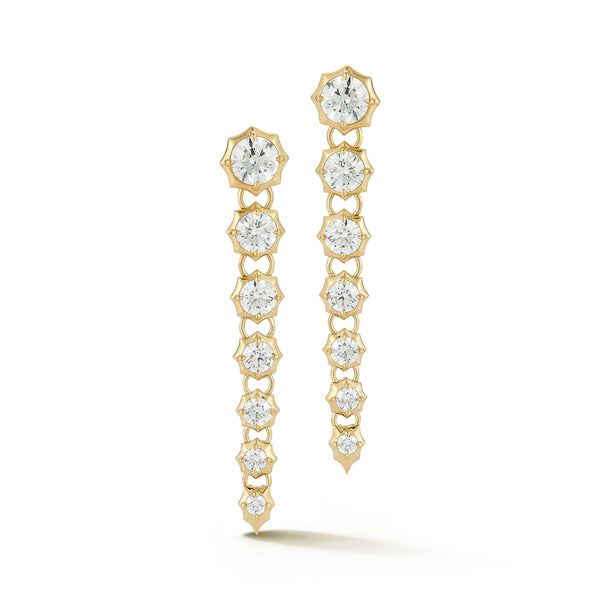 7 Stone Sophisticate Drop Earrings