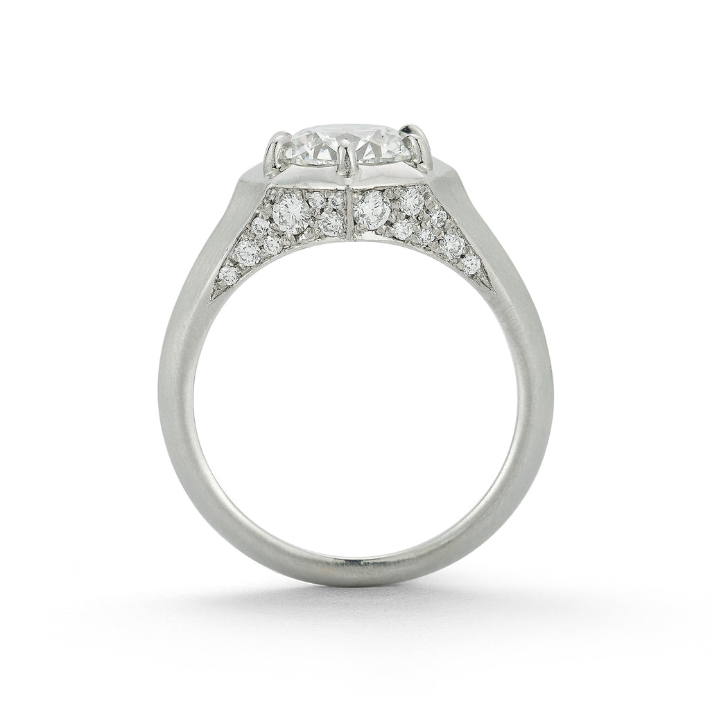 Pave Sloane Solitaire Ring (Setting Only)