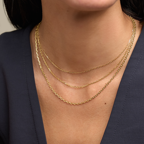 Rectangle Chain Necklace No. 40