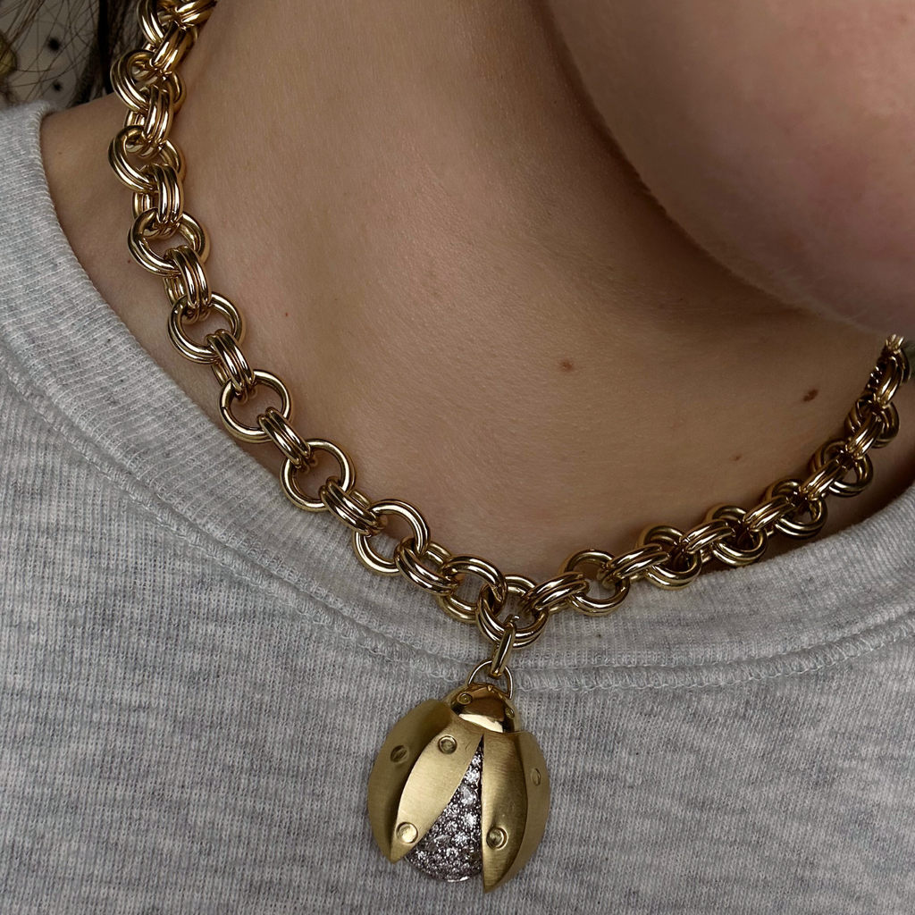 Mimi Double Round Choker Link Chain Necklace