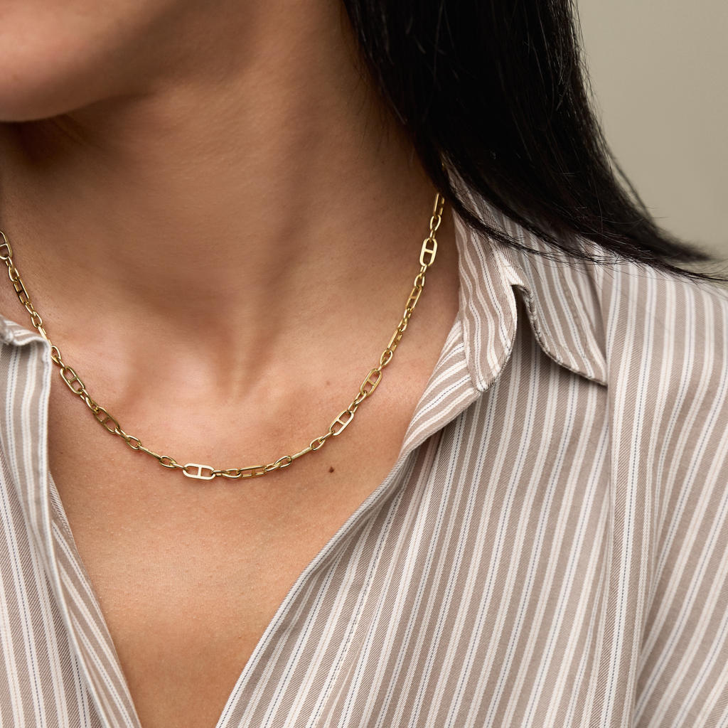 Mariner Twist Link Chain Necklace