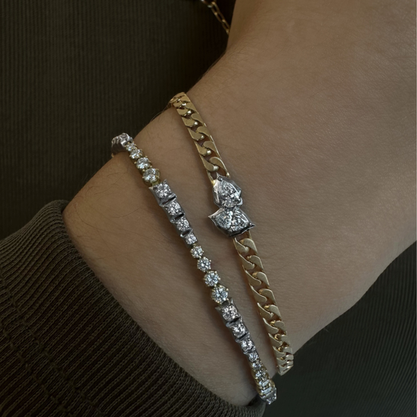 Poppy Two-Tone Curb Chain Bracelet