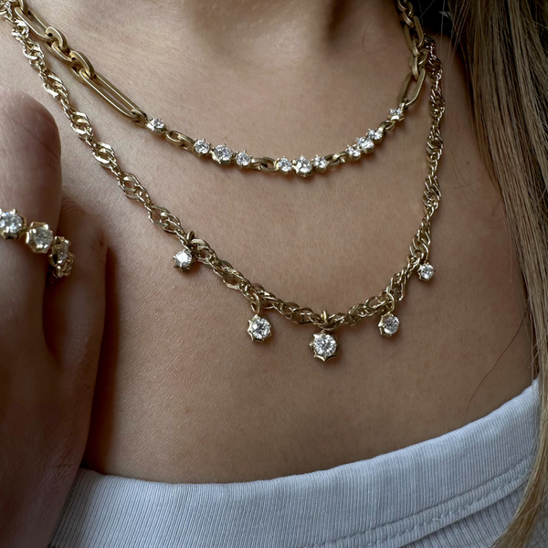 Hanging Charlie Diamond Necklace