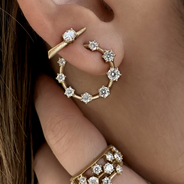 Large Kismet Diamond Hoops