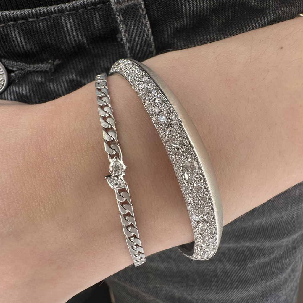 Frankie Half Diamond Bangle