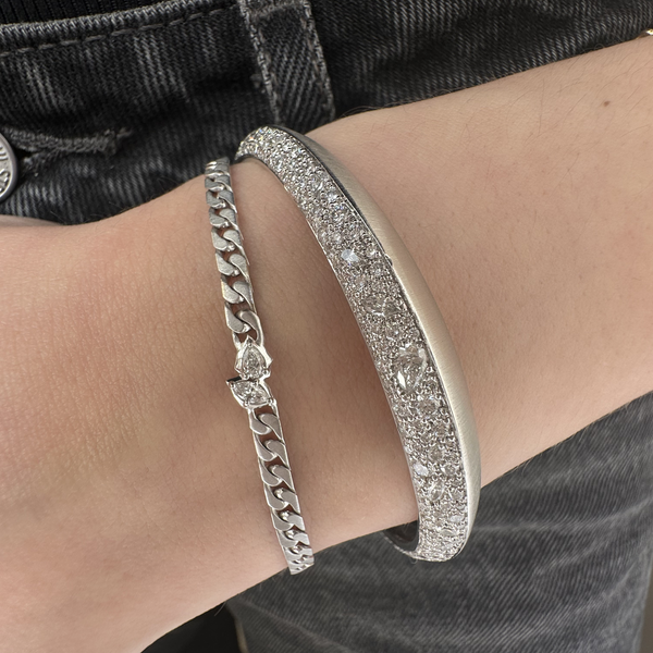 Frankie Half Diamond Bangle