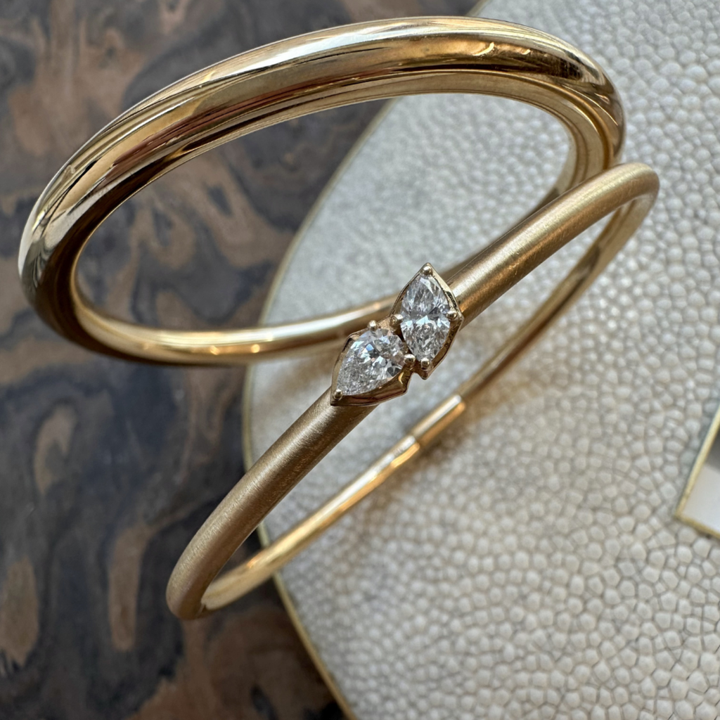 Poppy Two Stone Plié Bangle