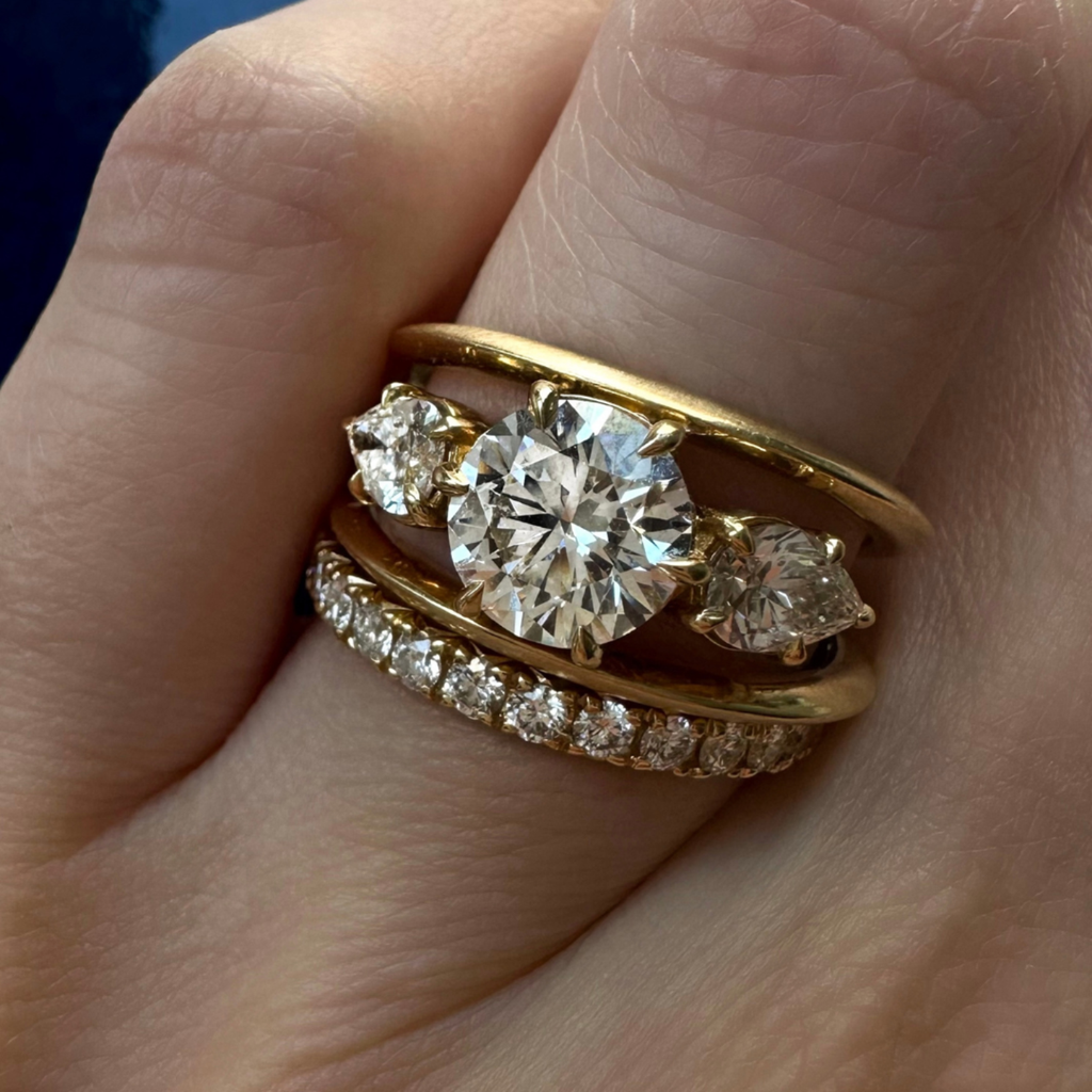 Sadie Three Stone Ring