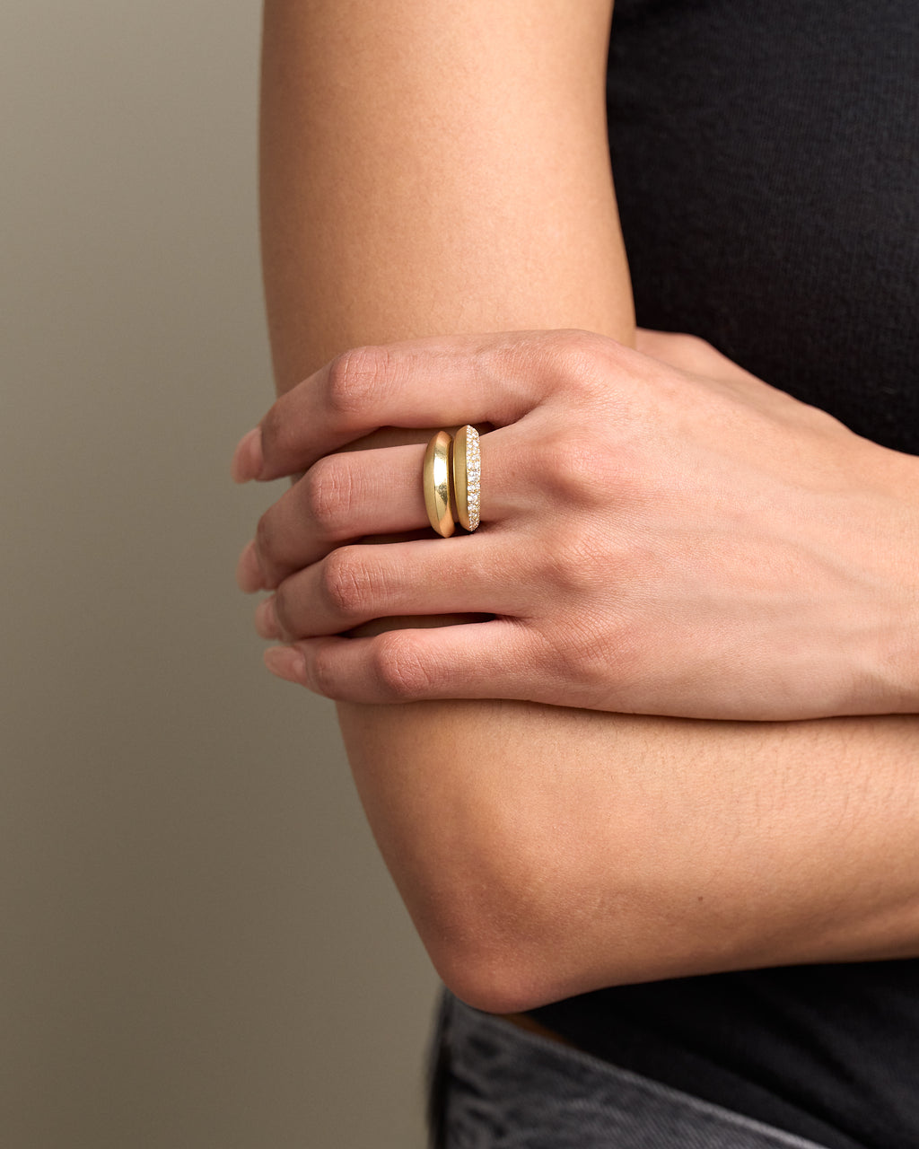 Frankie Half Diamond Ring