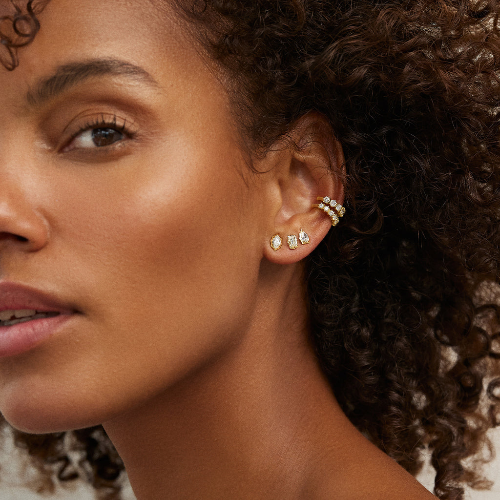 Maverick Marquise-Shaped Diamond Stud Earrings