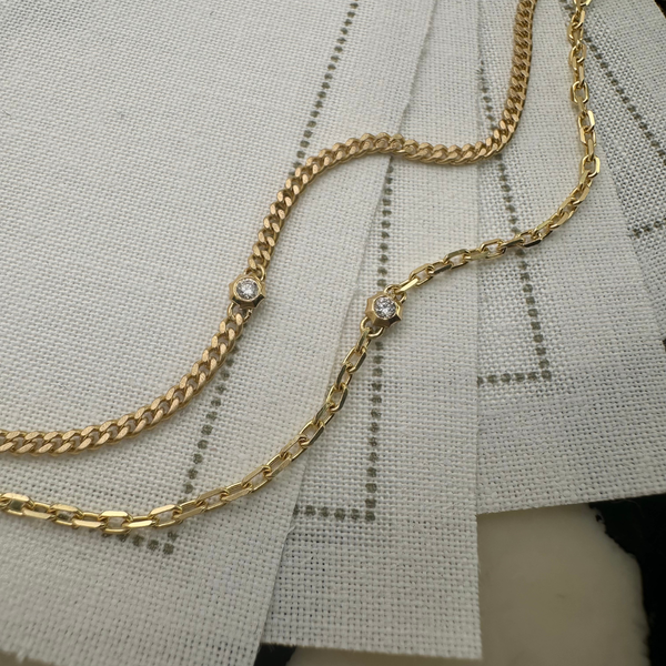 Mini Sophisticate Charm Bracelet on Rectangle Chain, Archive Sale