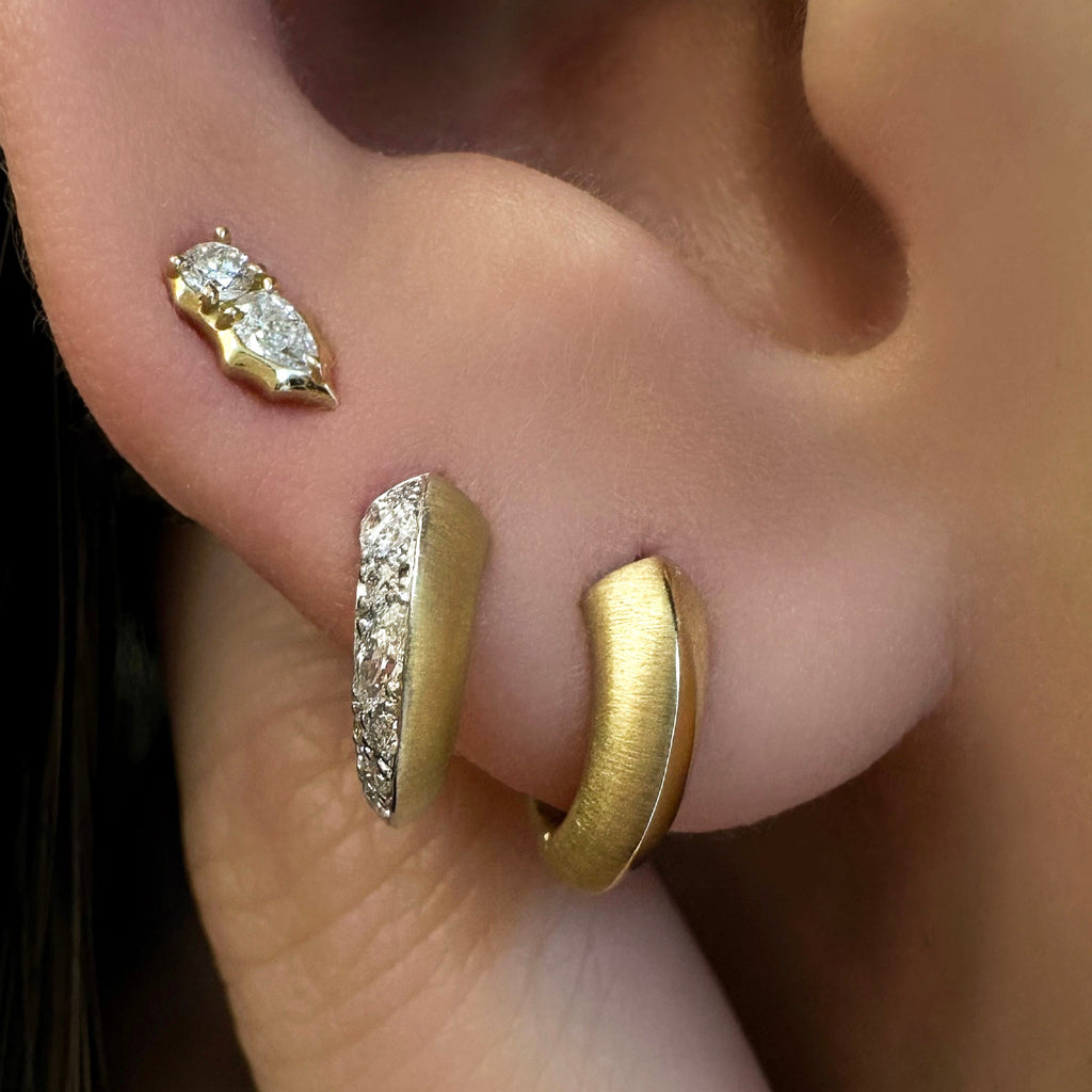 Frankie Half Diamond Mini Huggies