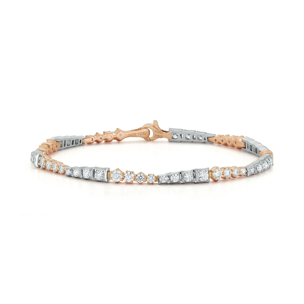 Harlow Two-Tone Diamond Tennis Bracelet