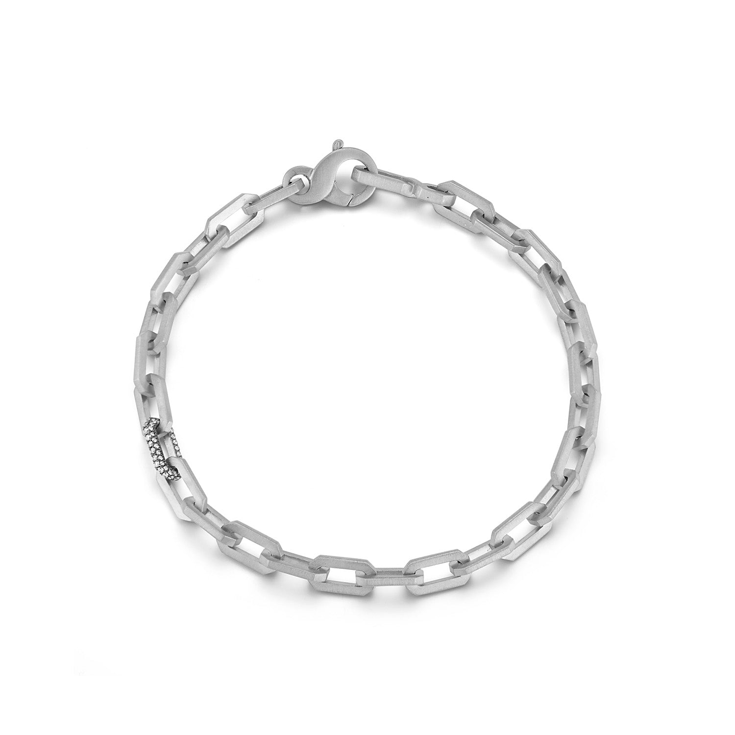 Solid Silver Chain Bracelet Handcrafted Thick Link Pure Silver 8326 -  Cindy's Art & Soul