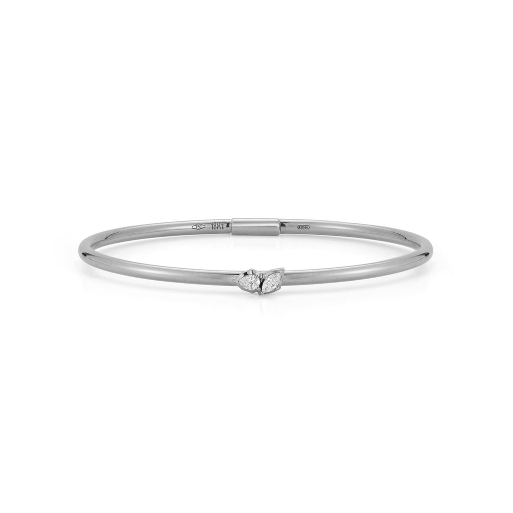 Posey Two Stone Plié Bangle