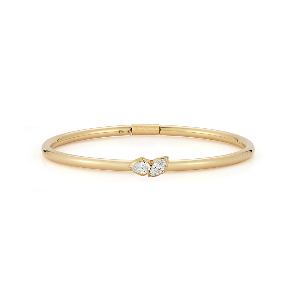 Poppy Two Stone Plié Bangle